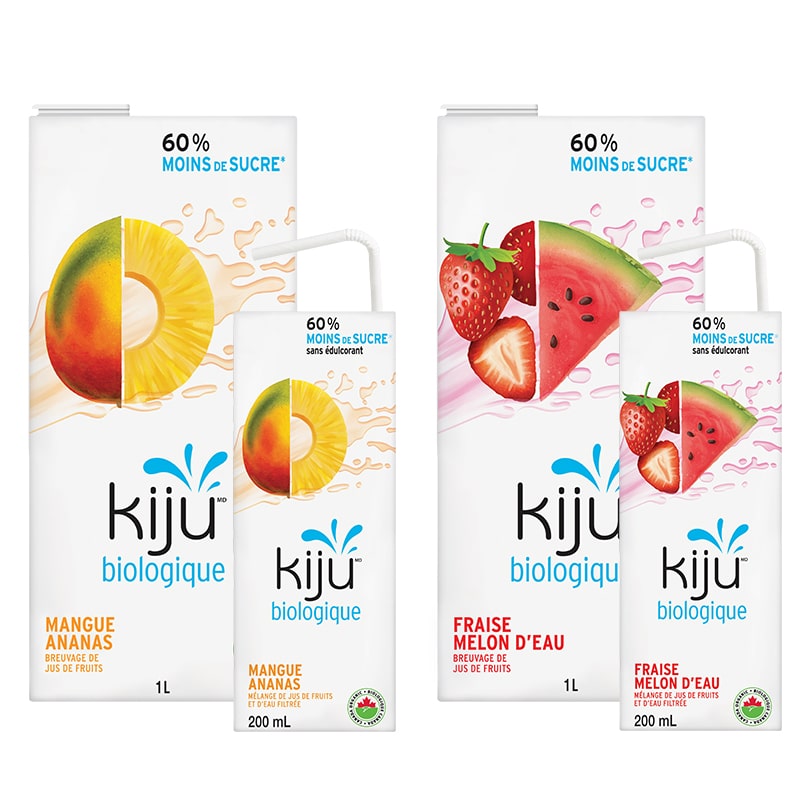 Kiju 60% moins de sucre... 100% délicieux! 2 produits