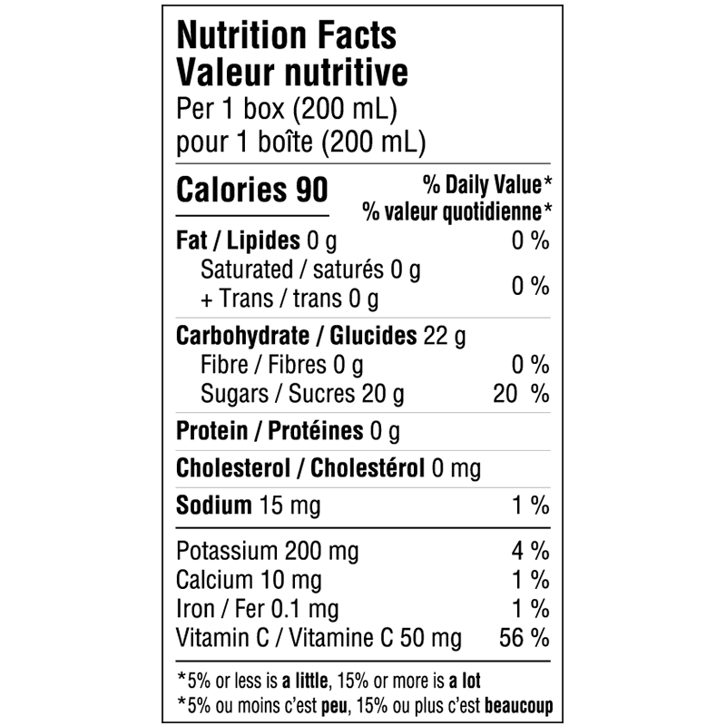 Informations nutritionnelles
