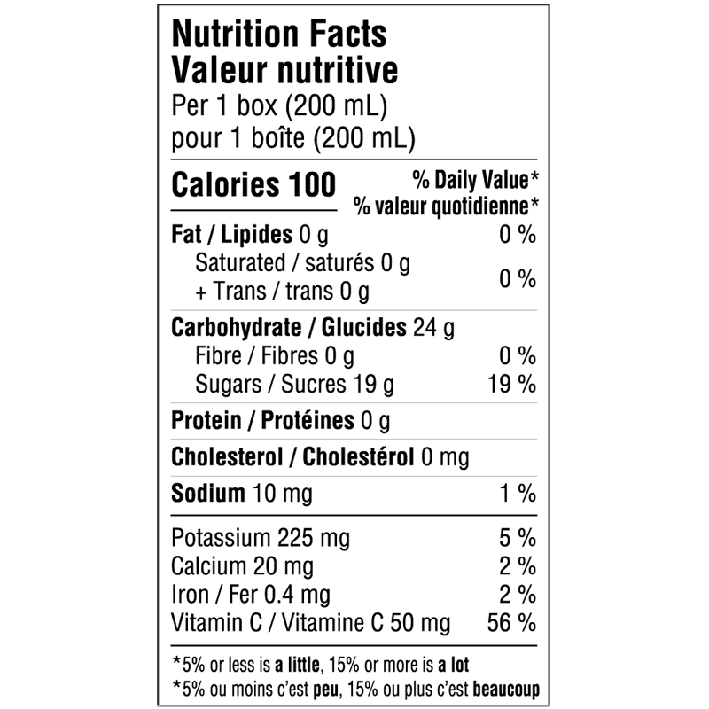 Informations nutritionnelles